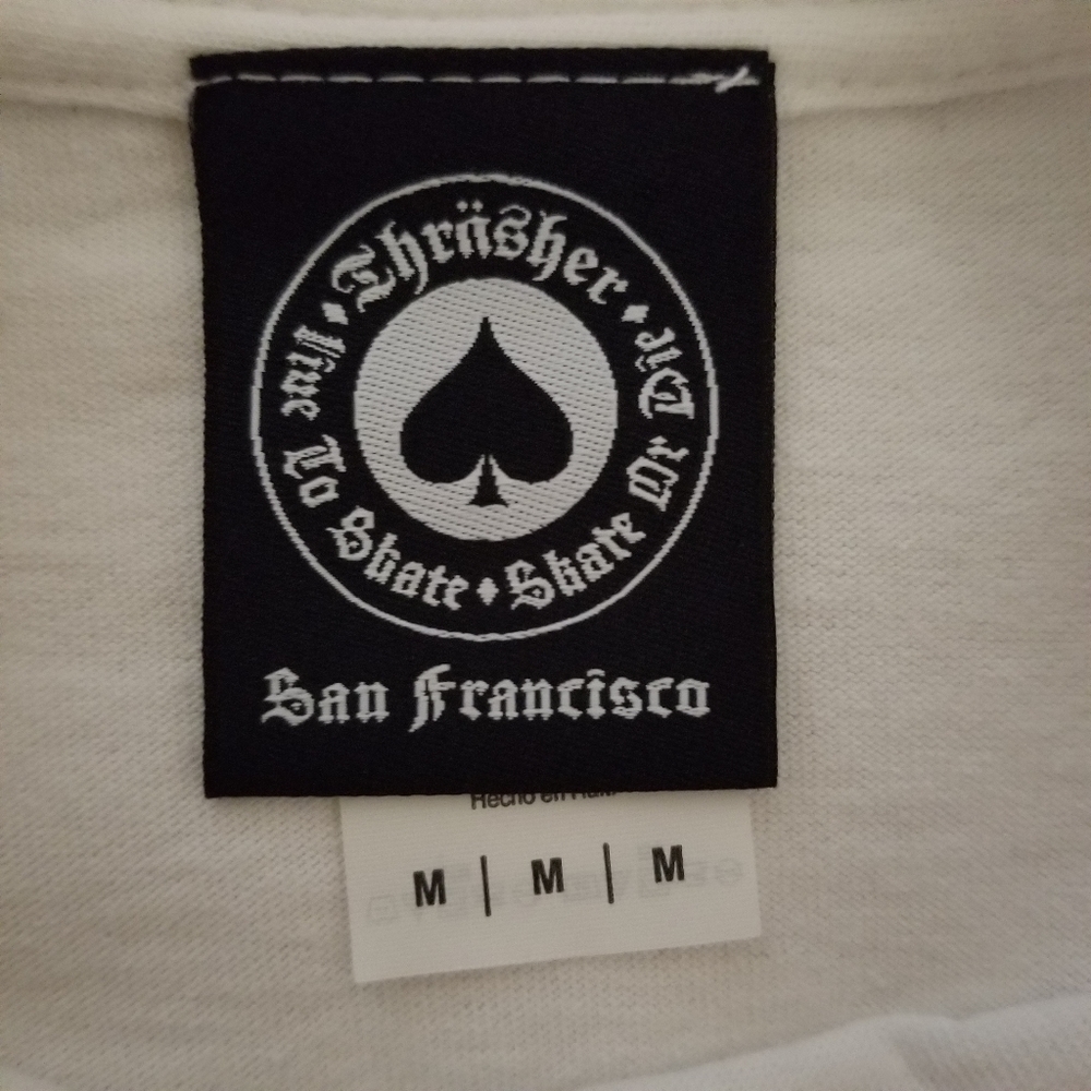 Thrasher Graphic Skater T-Shirt White Size M - Picture 7 of 9